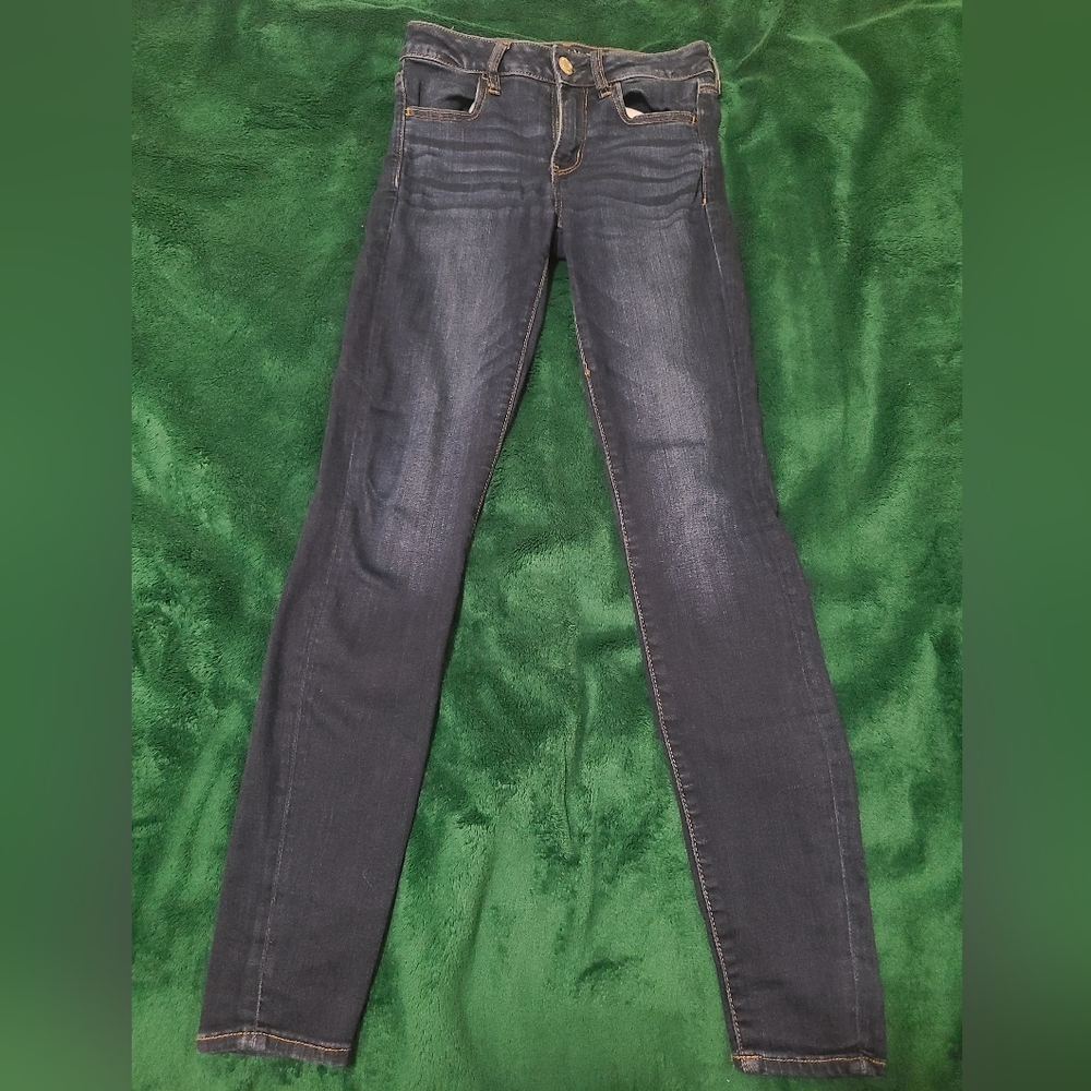 American Eagle jeans, color dark blue, size 4
